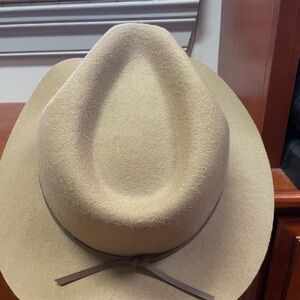 Brixton Tan Hat with Brown Interior